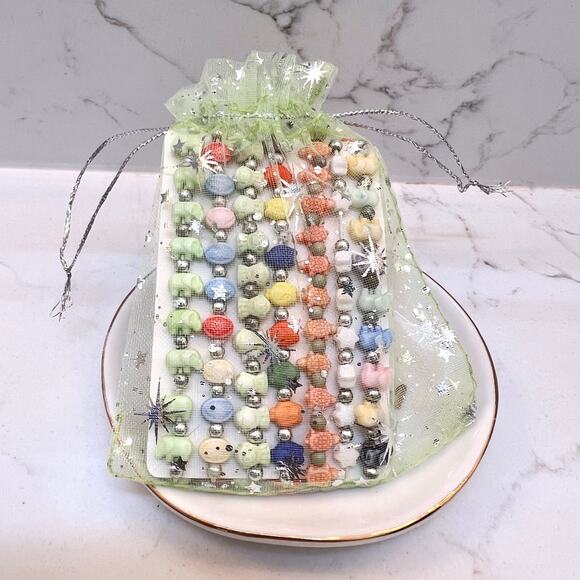 7 mini beaded stretch bracelets stacking bracelets - Picture 7 of 7